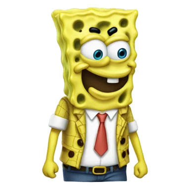 SpongeBob geeked out sticker