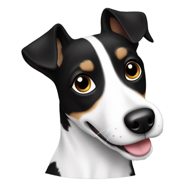black and white jack russel  sticker