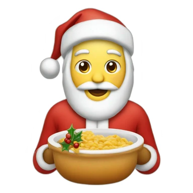 food cristmass with santa sticker