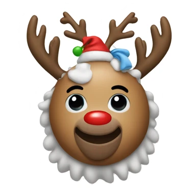 Reindeer in a clown dres sticker