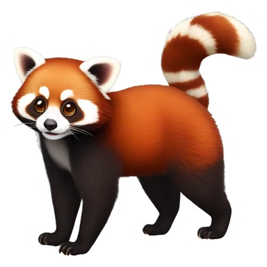 Cute red panda-lemur-hybrid full body sticker
