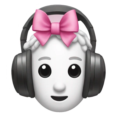 Headphones with a pink bow sticker
