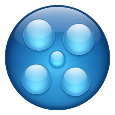 Two round cells in light blue and blue
Soft gradient
Slightly translucent texture
Minimal scientific illustration
White background
Clean and calm mood sticker