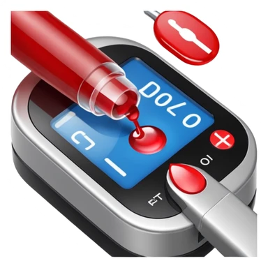 diabetes meter test finger blood sticker
