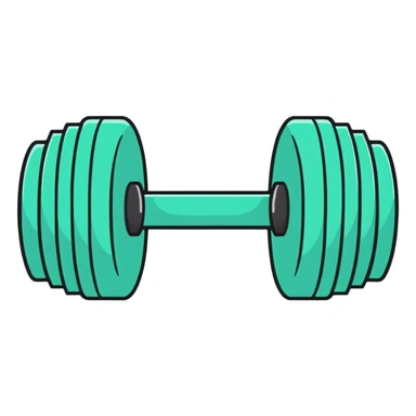 colorful workout dumbbell sticker