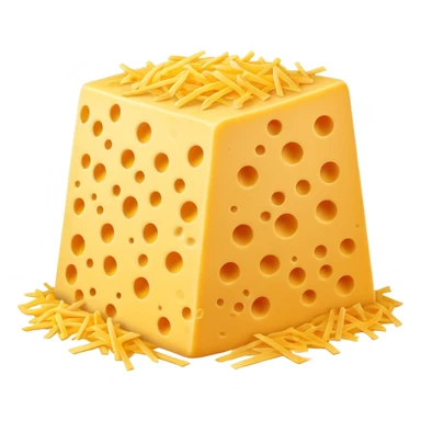 Grated cheese sticker