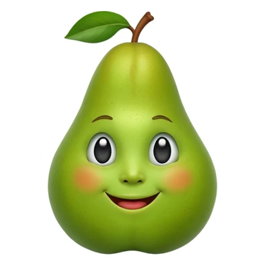 birne mit gesicht sticker