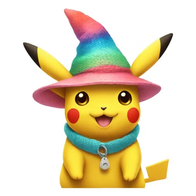 Pikachu with a hat sticker