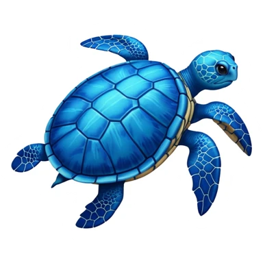 Bleu turtle  sticker
