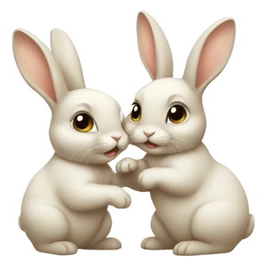Two baby rabbits  sticker