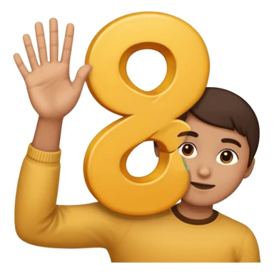 replace the ice cream with the numbers 6 and 7 holding his hands doing this emoji 🫴 and the left is the same emoji but flipped sideways then make the emojis 6️⃣7️⃣ go in each so six gos in the left hand and seven goes in the right hand now make the last picture have a 7 in the right hand sticker