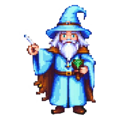 wizard pointing sticker