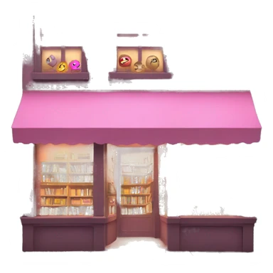 Bookstore with lights make pink  sticker