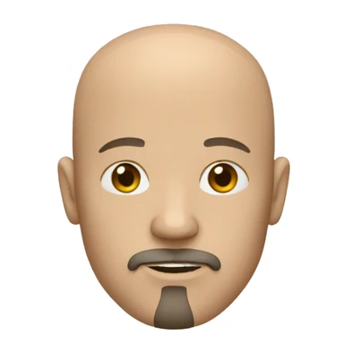 A bald white man with goatee sticker