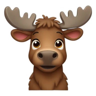 cute moose sticker