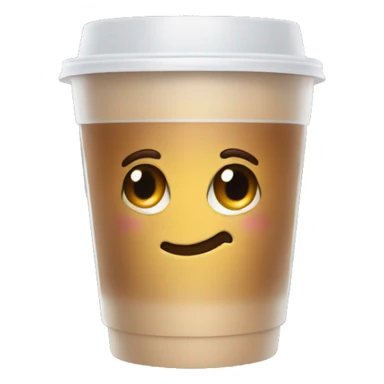 cup of coffee in a plastic clear cup sticker