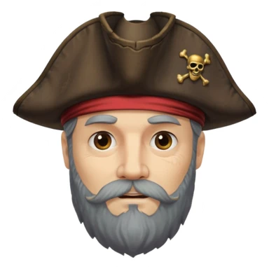 pirate captain bearded sticker