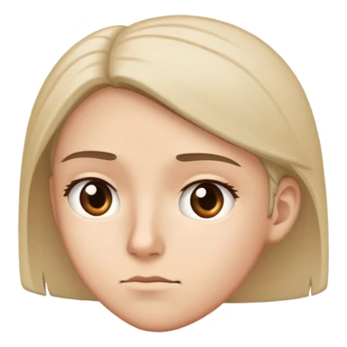 A person looking away with a neutral expression, ignoring someone sticker
