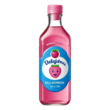 bottle of oil blue top pink outside with logo that says Diddy Party oil Johnson and Johnson  brand with a smiling berry on top sticker