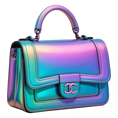 Chanel colorshifting vivid cyberpunk style bag  sticker