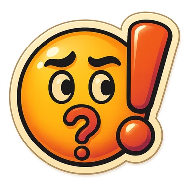 confusion ass exclamation mark
 sticker