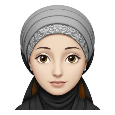 orthodox jewish woman greyscale with tichel turban circa. 1890 sticker