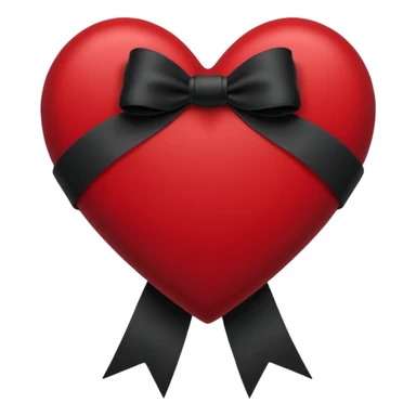 heart with gothic black ribbon sticker