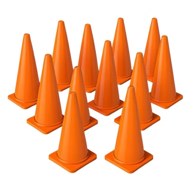 Cone markers
 sticker