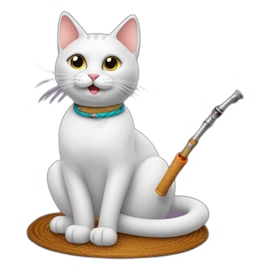 Cat with a hookah sticker