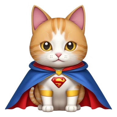 cat wearing a cape sticker