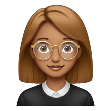 Chico pelo castaño claro com gafas redondas de color dorado  sticker