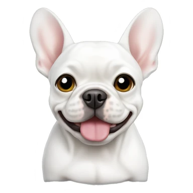 White Frenchie  sticker