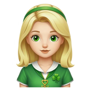 Blonde st pattys girl sticker