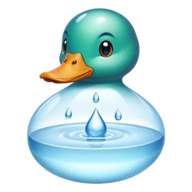 Water with duck sticker