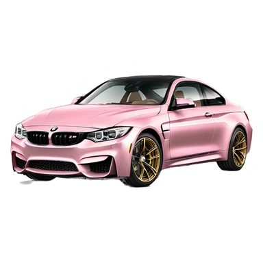 Pastel Pink 2019 BMW M4 sticker