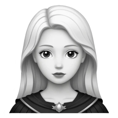 Aasimar dnd estilo blanco y negro dibujo sticker