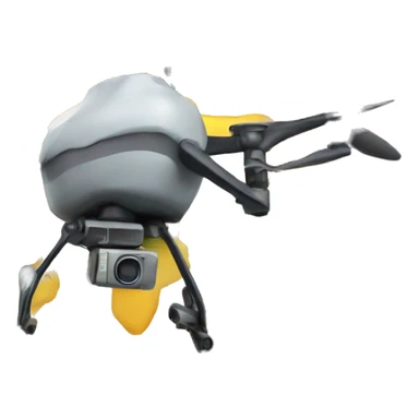 un drone avec un emoji coquette sur un coin sticker