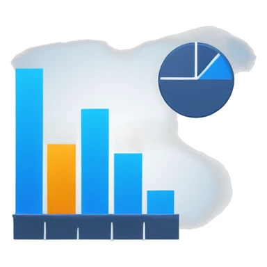 Bar chart blue sticker