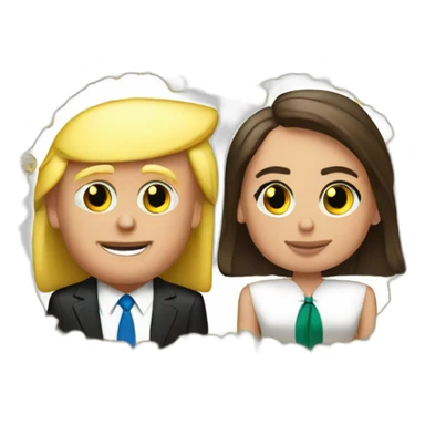 Jair Bolsonaro marrying Donald trump sticker