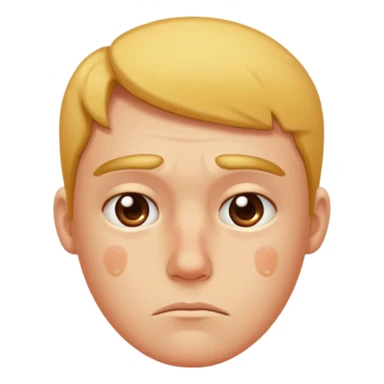 sad emoji with pimples sticker