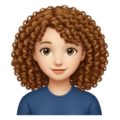 Kumral kıvırcık saçlı güzell kızz  sticker