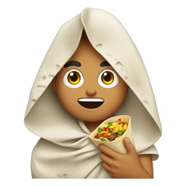 mexican eating burrito sticker