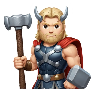 Thor with hammer sticker