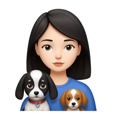 Black and White, dog  She is the girl sticker