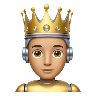 🤖+🫅🏼 sticker