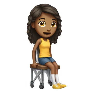 Girl broken leg sticker