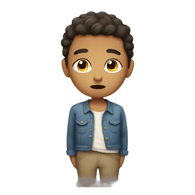 orphan who is sad and misses his parents  sticker