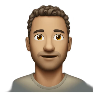 realistic male portrait sticker