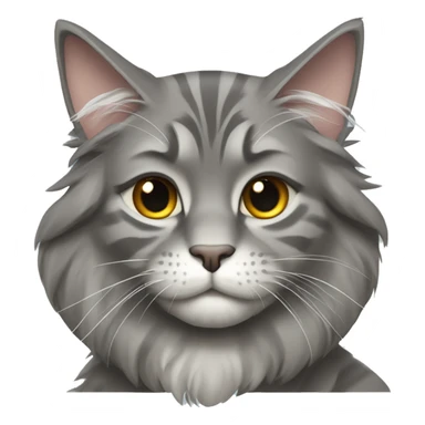 gray maine coon cat sticker