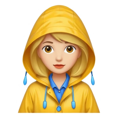 woman wearing a raincoat sticker